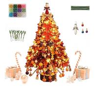 Árbol de Navidad 3D hecho de perlas brillante de cuento de festivo con