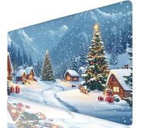 Árbol De Navidad Alfombrilla Escritorio XXL 1200x600 mm Cabina Mouse Pad Grande, Protector de Mesa Impermeable, Alfombrilla Ratón XL con Base Antideslizante, Accesorios Oficina Modernos, Regalo H0-299