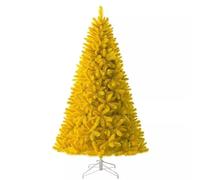 Árbol De Navidad Amarillo 150cm/180cm/210cm/240cm Árbol Artificial De Navidad De Lujo con Soporte De Metal Decoraciones Nevadas para El Hogar (Color : Yellow, S : 210cm(82.6inches))