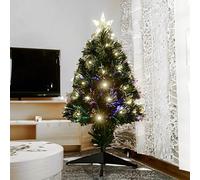 árbol de Navidad - árbol de Fibra óptica de 150 cm en Blanco frío, bajo Voltaje, Ideal para Decorar Espacios con iluminaciones Festivas.*