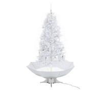 árbol de navidad - árbol navideño con nieve con base en paraguas blanco 190 cm