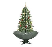 árbol de navidad - árbol navideño con nieve con base en paraguas verde 170 cm