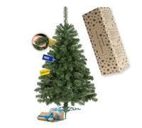 Árbol de Navidad Artificial 220 cm, Abeto con Soporte metálico SPRINGOS | Abeto realista de 220 cm, 130 cm de ancho, agujas de PVC, ramas moldeables, montaje fácil y soporte metálico estable incluido