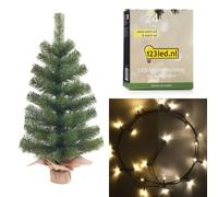 Árbol de Navidad artificial 60 cm + 24 luces navideñas