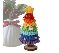 Árbol de Navidad Artificial - Árbol De Navidad De Ganchillo con 7 Capas De Colores Degradados - Decoraciones Navideñas para Coche Hogar Mesa Chimenea Día De La Madre Oficina Interior,para