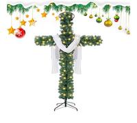 Árbol De Navidad Artificial | Árbol De Navidad Plegable, Pino Artificial Preiluminado, Árbol De Navidad Cruzado, Árbol De Navidad Cruzado Plegable, Árbol De Navidad En Forma De Cruz, Pino Artificial P