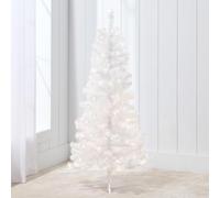 Árbol de Navidad artificial de 4 pies, árbol de Navidad blanco con 300 puntas y una cadena de luz, árbol de Navidad para el hogar, oficina, tienda, decoración navideña