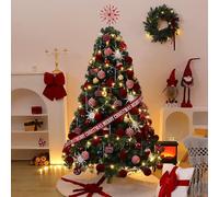 Árbol De Navidad Artificial De Tamaño Mediano,Decoración Navideña Realista,Reutilizable For Porches,Dormitorios,Centros Comerciales,Uso Interior Y Exterior(1.5m/5ft)