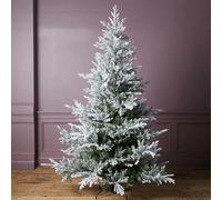 Árbol de Navidad artificial flocado, árbol de Navidad de tamaño mediano for exteriores, plegable, for decoraciones navideñas, fiestas en interiores y exteriores, oficinas(Style B,2.4/7.9ft)