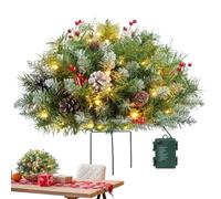 Árbol de Navidad artificial iluminado genérico - Árbol de Navidad decorativo con soporte de trípode | Mini jarrón para jarrones para la tienda de la tienda Portico Jardín de flores Decoración de la ca