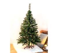 Árbol de Navidad artificial, incluye soporte, 90 cm, color verde, pequeño árbol de Navidad, decoración de Navidad, abeto falso, plegable, con soporte de plástico