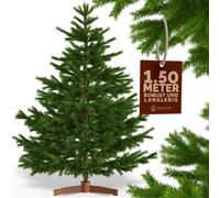 Árbol de Navidad artificial L 150x90cm con soporte de madera