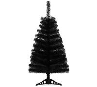 Árbol de Navidad Artificial Negro de 3 pies, Pino de Navidad de Mesa con Base de Soporte de PVC para Navidad, Halloween, hogar, Oficina, decoración de Vacaciones