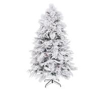 Árbol de Navidad artificial nevado verde y blanco desmontable de 180 cm