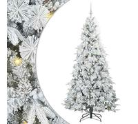 Árbol de Navidad artificial plegable de 210 cm, PE y PVC, decoración para el día de la vida, duradero y fácil de limpiar, ideal para espacios pequeños
