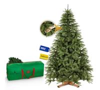 Árbol de Navidad artificial ROYAL TREES de 240 cm - Abeto escandinavo artificial, árbol de Navidad denso con 1088 puntas, árbol de Navidad grande de abeto natural incluido soporte de madera estable y