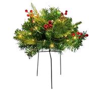 Árbol de Navidad Artificial | Soporte de Trípode y Maceta de 40 x 45 cm - Decoración con Pilas para Jardín Balcón Exterior,para Sendero Y Fiesta