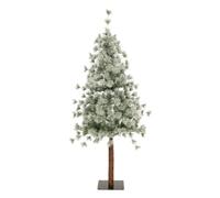 Árbol de Navidad Artificial Verde Claro nevado con pie de Madera y Metal H 150 cm - Feeric Christmas