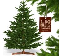 Árbol de Navidad artificial XL 180x110cm soporte de madera