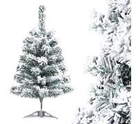 Árbol de Navidad Artificial,YouXiaor Árbol de Navidad Verde Artificial 45 cm Arbol de Navidad Nevado Mini Árbol de Navidad de Escritorio Pequeño Árbol de Navidad Artificial de Mesa, Blanco