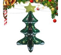 Árbol de Navidad aufblasable - Decoración navideña iluminada, aire con función de inflación y ventilador construido, Base estable | Ideal para balcón, jardín, eventos, entrada