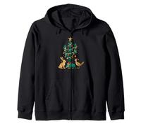 Árbol de Navidad Cactus South Texas New Mexico Xmas Sudadera con Capucha
