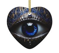 Árbol de Navidad colgante de cerámica colgante amor colgante HJFCZH mal de ojo impresión decoración centros comerciales, supermercados, tiendas