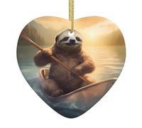 Árbol de Navidad colgante de cerámica colgante amor colgante WHJSHOP barco pereza impresión decoración centros comerciales, supermercados, tiendas