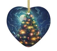 Árbol de Navidad colgante de cerámica colgante de amor DDCXZPP Fantasía dibujos animados árbol de Navidad impresiones hogares, centros comerciales, supermercados y tiendas