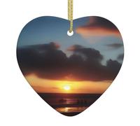 Árbol de Navidad colgante de cerámica colgante de amor WHJSHOP Bali puesta de sol impreso decoración centros comerciales, supermercados, tiendas