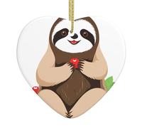 Árbol de Navidad colgante de cerámica colgante de amor WHJSHOP perezoso comiendo cerezas decoración centros comerciales, supermercados, tiendas