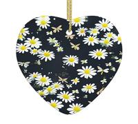 Árbol de Navidad colgante de cerámica colgante de amor WHJSSF Curving Manzanilla Flores Voladoras Mariposas Patrón Decoración Centros comerciales, supermercados, tiendas