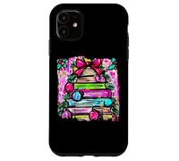 Árbol de Navidad Colorido con Adornos y Lazo Carcasa para iPhone 11