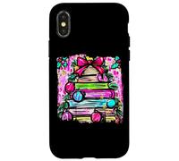 Árbol de Navidad Colorido con Adornos y Lazo Carcasa para iPhone X/XS