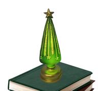 Árbol de Navidad con Luces Resina Iluminado Que Funciona con Pilas | Decoración De Mesa Árbol Navideño Para Sala de Estar Salón Chimenea Estante Año Nuevo Fiesta Evento Escolar Verde