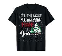 Árbol de Navidad con Texto en inglés It's The Most Wonderful Time of The Year Camiseta