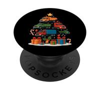 Árbol de Navidad de construcción logística para Camionero PopSockets PopGrip Adhesivo