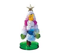 Árbol de Navidad de cristal en crecimiento como divertido juego de construcción para decoración navideña DIY Novelty con efecto mágico de árbol de papel para un ambiente festivo (A, 23,6 x 17,8 cm)
