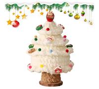 Árbol De Navidad De Crochet - Table Top Tree De Navida | Pequeño Árbol De Navidadd De Cono De Punto | Coloridos Árboles De Cono De Punto, Centro De Mesa De 26 Cm/10 Pulgadas para Fiestas