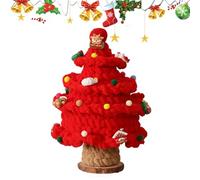 Árbol De Navidad De Crochet - Table Top Tree De Navida | Pequeño Árbol De Navidadd De Cono De Punto | Coloridos Árboles De Cono De Punto, Centro De Mesa De 26 Cm/10 Pulgadas para Fiestas
