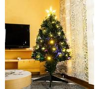 Árbol de Navidad de Fibra óptica, 120 cm, Blanco cálido, bajo Consumo; Ideal para decoración Festiva y creación de Ambiente navideño.