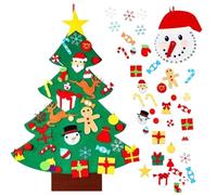 Árbol de Navidad de fieltro para niños, kits de árbol de Navidad de fieltro, suministros de fiesta para dormitorio, escuela, espacio pequeño, sala de estar, hogar, aula, tienda minorista