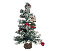 Árbol de Navidad de Interior con Base de Tronco Adornado, Altura 50 cm, Ref. 581015
