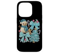 Árbol de Navidad de Jengibre con muñeco de Nieve Alegre Carcasa para iPhone 14 Pro