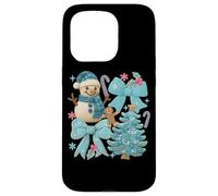 Árbol de Navidad de Jengibre con muñeco de Nieve Alegre Carcasa para iPhone 15 Pro