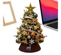 Árbol de Navidad de mesa, decoración de mesa realista con navideños, árbol de Navidad para escritorio, oficina, hogar, habitación, vacaciones, ocasiones festivas, familia e invitados