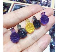 Árbol De Navidad De Piedra De Cristal De Fluorita Natural, Accesorios De Bricolaje Tallados A Mano, Amor Como Regalo,Mini Tamaño 15 Mm,5PCS