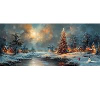 áRbol De Navidad Diamond Painting Grande 60x120cm, 5D Diamond Painting Adultos MuñEco De Nieve, DIY Manualidades Adultos Kit Punto de Cruz, Cuadros Decoracion Salon Modernos, Regalo Mujer 7-9433