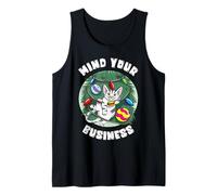 Árbol de Navidad Divertido para Gatos Mind Your Business Camiseta sin Mangas