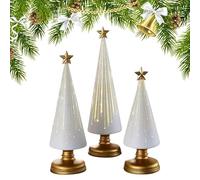 Árbol de Navidad estrellado, 3 piezas turbia decoración de resina de árbol de Navidad, accesorios de decoración de temporada de vacaciones adaptables para la escuela aula sala de estar Apartamento